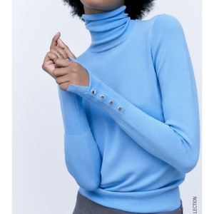 Zara BASIC TURTLENECK KNIT SWEATER